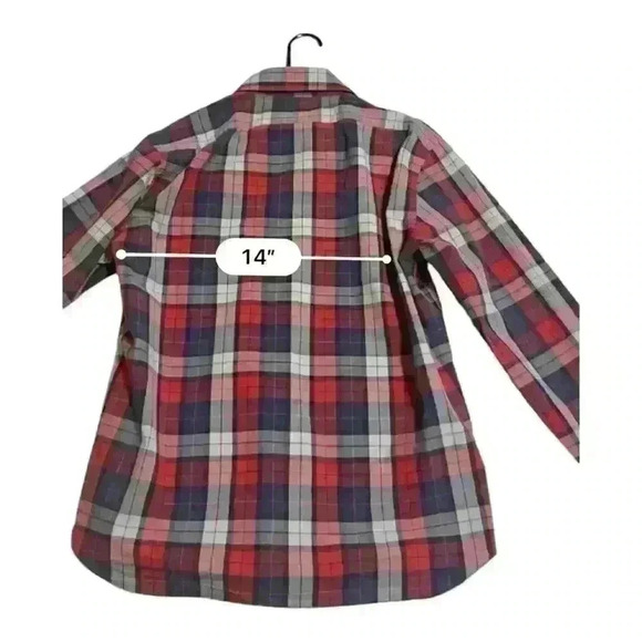 J Crew Quality Woven Shirt Mens Large Slim Fit Plaid Long Sleeve Button Down - Picture 5 of 8